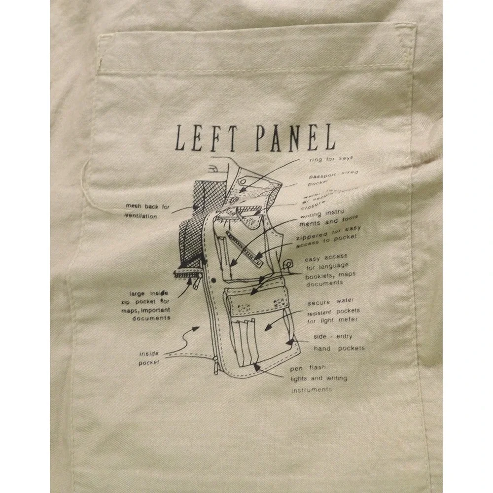 VTG Banana Republic Safari Travel Photojournalist Utility Vest Cotton Medium 90s